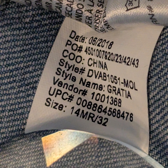 Vintage American Bestie Gratia Rose Floral Mid-Rise Stretch Denim Jeans - Picture 8 of 11